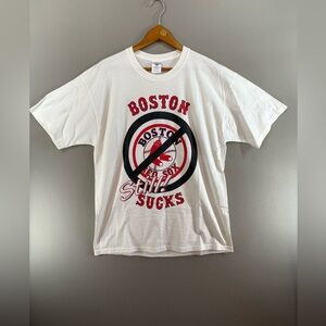 Anti Boston Red Socks Tee Shirt Jerzees Size XL Retro Game Fans